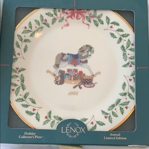 Lenox 1992 Christmas Plate limited edition